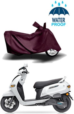 Genipap Waterproof Two Wheeler Cover for TVS(iQube Electric, Maroon)