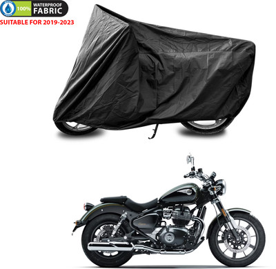 PAGORA Waterproof Two Wheeler Cover for Royal Enfield(Meteor BS6, Black)