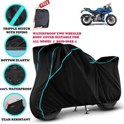OliverX Waterproof Two Wheeler Cover for Bajaj(Pulsar 220F, Black)