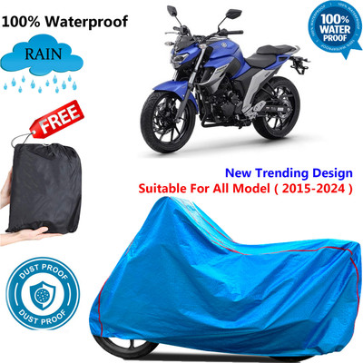 OliverX Waterproof Two Wheeler Cover for Yamaha(Fazer-250 BS6, Blue)
