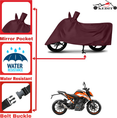 KEDIT Two Wheeler Cover for KTM(200 Duke, Maroon)