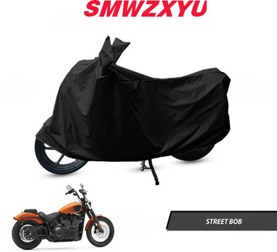 smwzxyu Waterproof Two Wheeler Cover for Harley Davidson(Street Bob, Black)