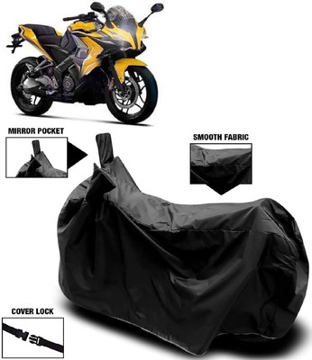 MMSSTAR Waterproof Two Wheeler Cover for Bajaj(Pulsar SS400 BS6, Black)