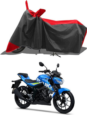 DeepShakshi AUTOMOTIVE Two Wheeler Cover for Suzuki(GSX R150, Red, Black)