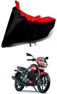 DSAMI Two Wheeler Cover for TVS(Flame 125, Black, Red)