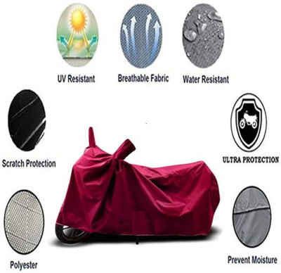 smwzxyu Waterproof Two Wheeler Cover for Bajaj(Pulsar NS 160, Maroon)