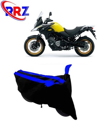 RRZ Waterproof Two Wheeler Cover for Suzuki(V Strom 650, Black, Blue)