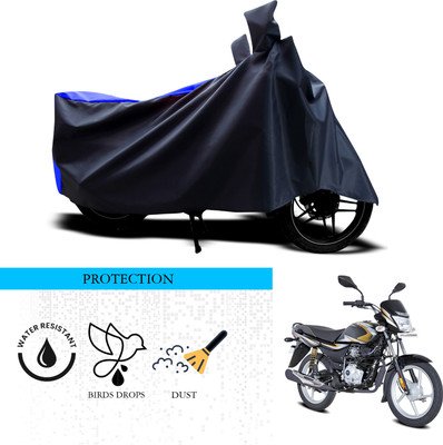 ANTHUB Waterproof Two Wheeler Cover for Bajaj(Platina, Black, Blue)