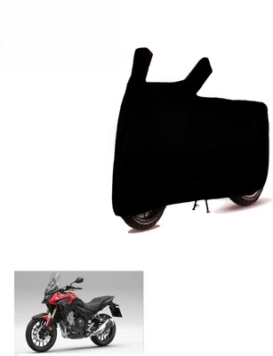 DeepShakshi AUTOMOTIVE Two Wheeler Cover for Honda(CB 500, Black)