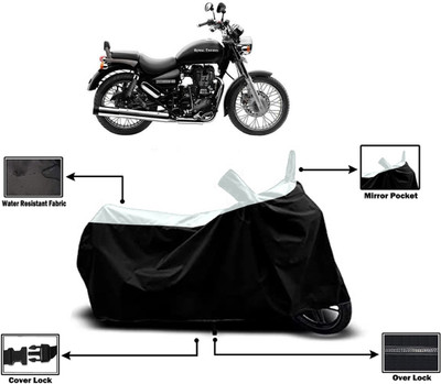Amexride Two Wheeler Cover for Royal Enfield(Thunderbird 500, White)