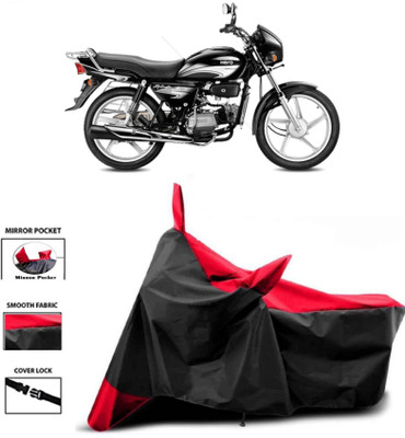 WMIZEXA Two Wheeler Cover for Hero(Red, Black)