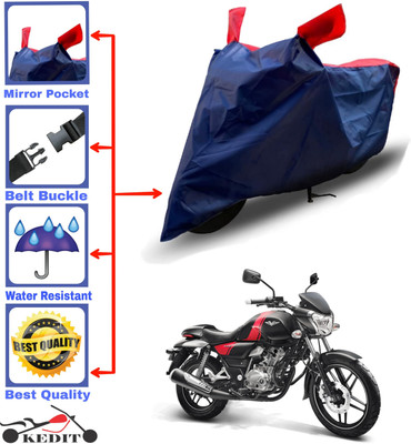KEDIT Two Wheeler Cover for Bajaj(V15, Red, Blue)