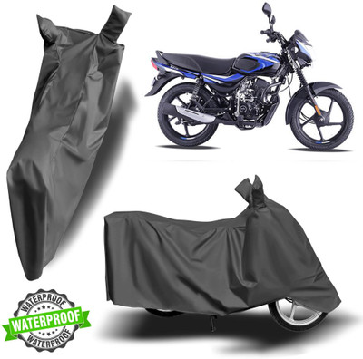 ROYAL AUTO MART Waterproof Two Wheeler Cover for Bajaj(CT110, Grey)
