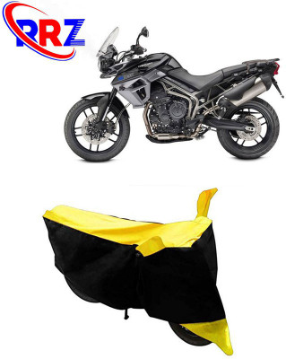 RRZ Waterproof Two Wheeler Cover for Triumph(Tiger 800 XR, Black, Yellow)