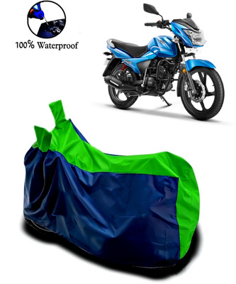 rakku Waterproof Two Wheeler Cover for TVS(Victor Premium, Green, Blue)