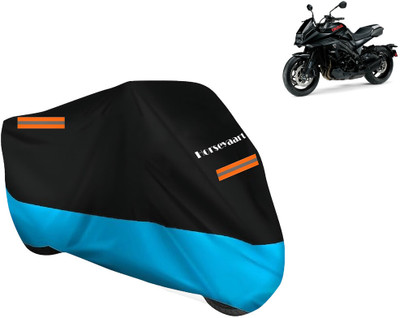 Horseyaart Waterproof Two Wheeler Cover for Suzuki(Katana BS6, Blue)