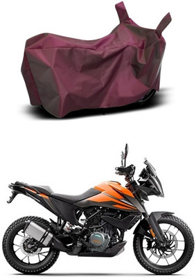 Mdstar Waterproof Two Wheeler Cover for KTM(390 Adventure, Maroon)