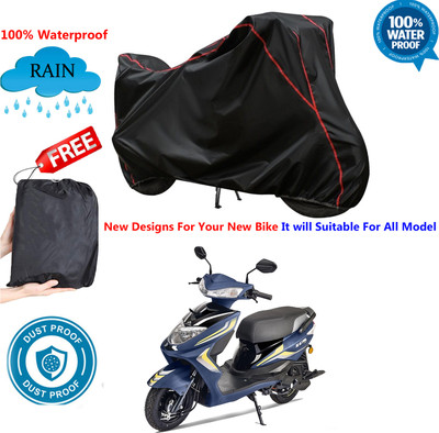 AUTOCAD Waterproof Two Wheeler Cover for Ampere(Zeal, Black)