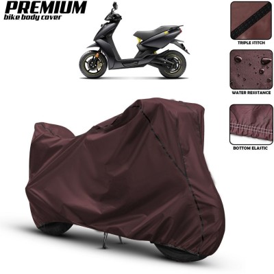 VOLTEMART Waterproof Two Wheeler Cover for Ather(450 X, Maroon, Black)