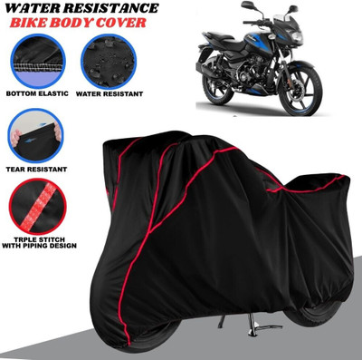 SRP PRODUCT Waterproof Two Wheeler Cover for Bajaj(Pulsar 125, Black, Red)