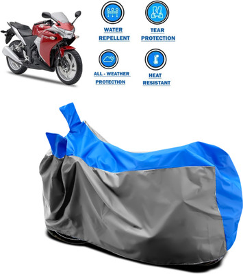 DeepShakshi AUTOMOTIVE Two Wheeler Cover for Honda(CBR 150R, Grey, Blue)