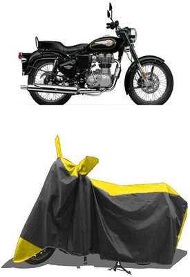 SUGASHRI Waterproof Two Wheeler Cover for Royal Enfield(Standardv, Yellow, Black)