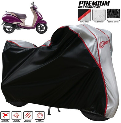 xodi Waterproof Two Wheeler Cover for TVS(Jupiter classic, Silver, Black)