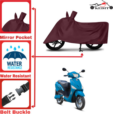 KEDIT Two Wheeler Cover for Hero(Electric Optima BS6, Maroon)