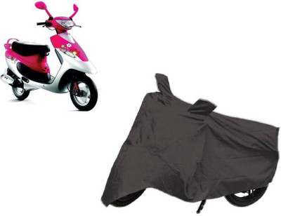 SK AUTO Waterproof Two Wheeler Cover for TVS(Scooty Pep+, Black)