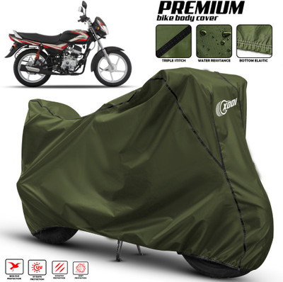 xodi Waterproof Two Wheeler Cover for Bajaj(CT100, Green, Black)