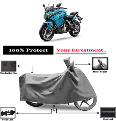 Amexride Two Wheeler Cover for CFMoto(650GT, Grey)