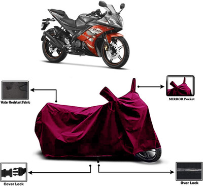 Amexride Two Wheeler Cover for Yamaha(YZF R15 Ver 2.0, Maroon)