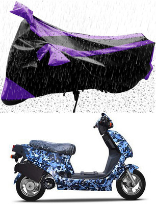 MMSSTAR Waterproof Two Wheeler Cover for Hero(Electric AXLHE-20, Purple, Black)