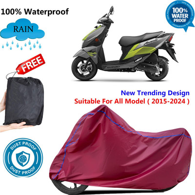 OliverX Waterproof Two Wheeler Cover for Suzuki(Avenis 125, Maroon)
