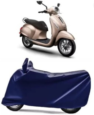 Tritika Waterproof Two Wheeler Cover for Bajaj(Chetak, Blue)