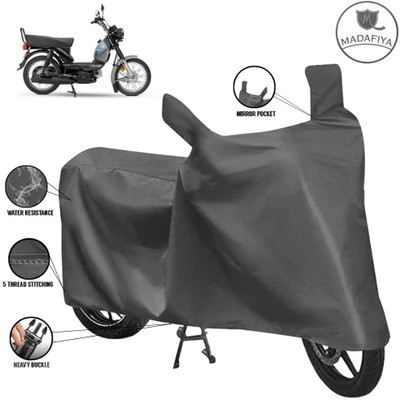 MADAFIYA Waterproof Two Wheeler Cover for TVS(XL 100 Comfort, Grey)