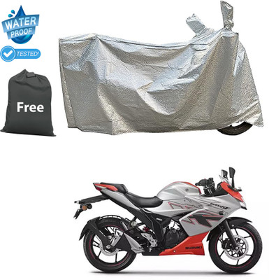 CODOKI Waterproof Two Wheeler Cover for Suzuki(Gixxer, Silver)