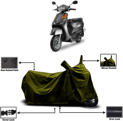 Amexride Two Wheeler Cover for Indus(Yo EXL, Green)