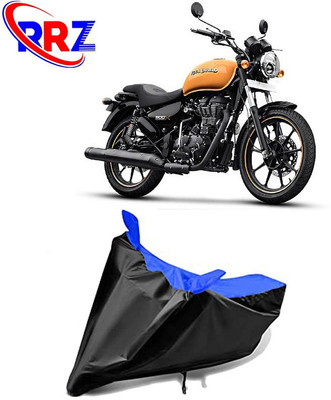 RRZ Waterproof Two Wheeler Cover for Royal Enfield(Thunderbird 500, Black, Blue)