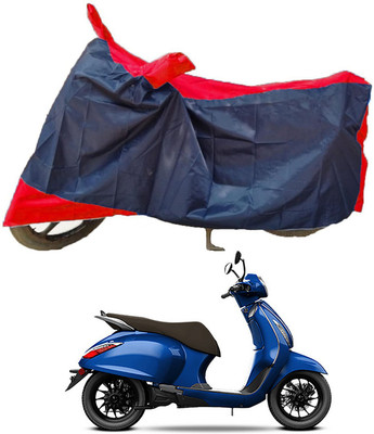 Mdstar Waterproof Two Wheeler Cover for Bajaj(New Chetak, Red, Blue)