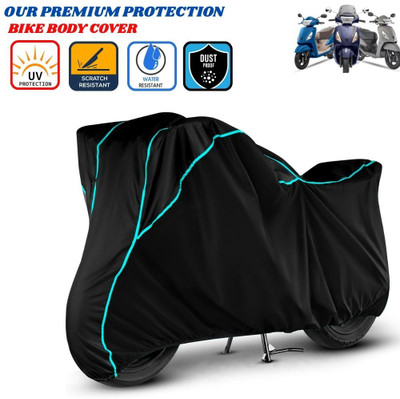 Delphinium Waterproof Two Wheeler Cover for TVS(Jupiter 125, Black)