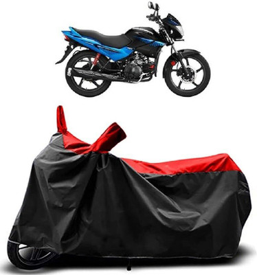 KEDIT Two Wheeler Cover for Hero(New Glamour BS6, Red, Black)