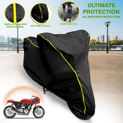 GARREGE Waterproof Two Wheeler Cover for Triumph(Thruxton 1200 R, Blue)