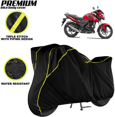 kerwa Waterproof Two Wheeler Cover for Honda(SR 160, Black, Yellow)