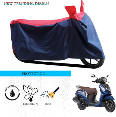 ANTHUB Waterproof Two Wheeler Cover for Yamaha(Fascino, Black, Red)