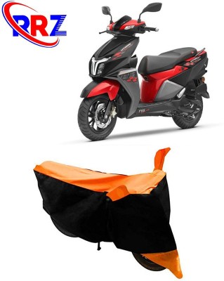 RRZ Waterproof Two Wheeler Cover for TVS(NTORQ, Black, Orange)