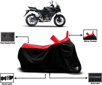 Amexride Two Wheeler Cover for Bajaj(Pulsar AS 150, Red)