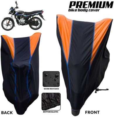 MADAFIYA Two Wheeler Cover for Bajaj(Platina 100 DTS-i, Black, Orange, Blue)