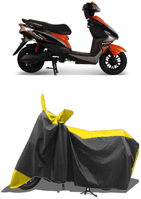 SUGASHRI Waterproof Two Wheeler Cover for Ampere(REO BS6, Yellow, Black)
