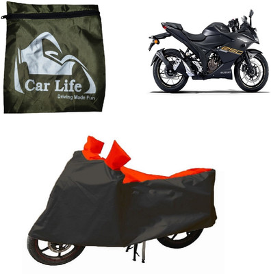 Car Life Waterproof Two Wheeler Cover for Suzuki(Gixxer SF 250, Red, Black)